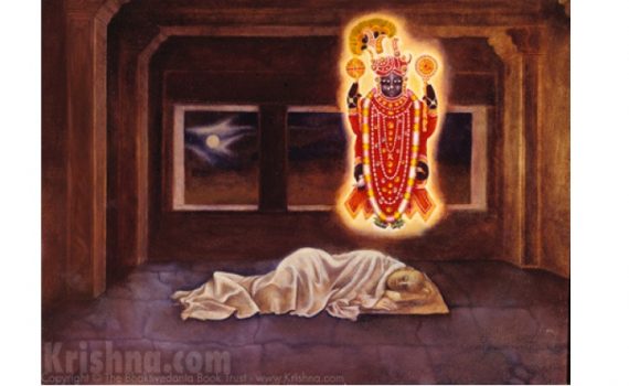 In a dream Madhavendra Puri saw the very same boy who showed him the Gopala deity in the bushes.