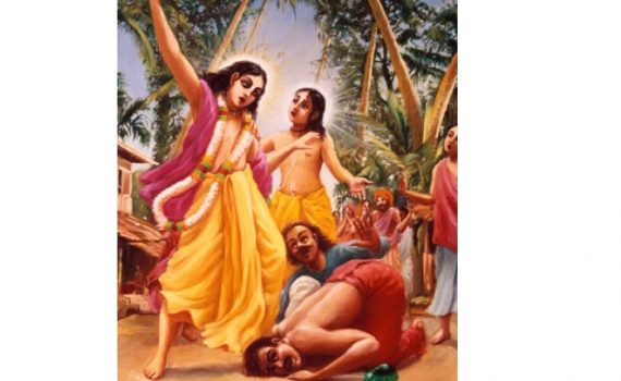 Lord Chaitanya delivered the two brothers Jagai and Madhai.
