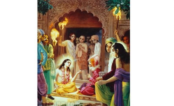 Nimai then asked Kazi to chant the Hare Krishna mantra.