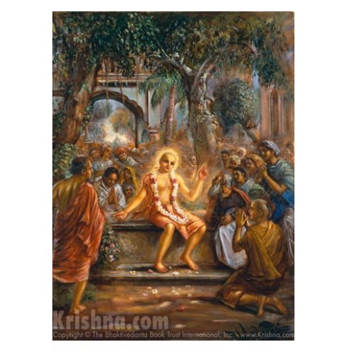 While travelling, Lord Chaitanya preached many people.